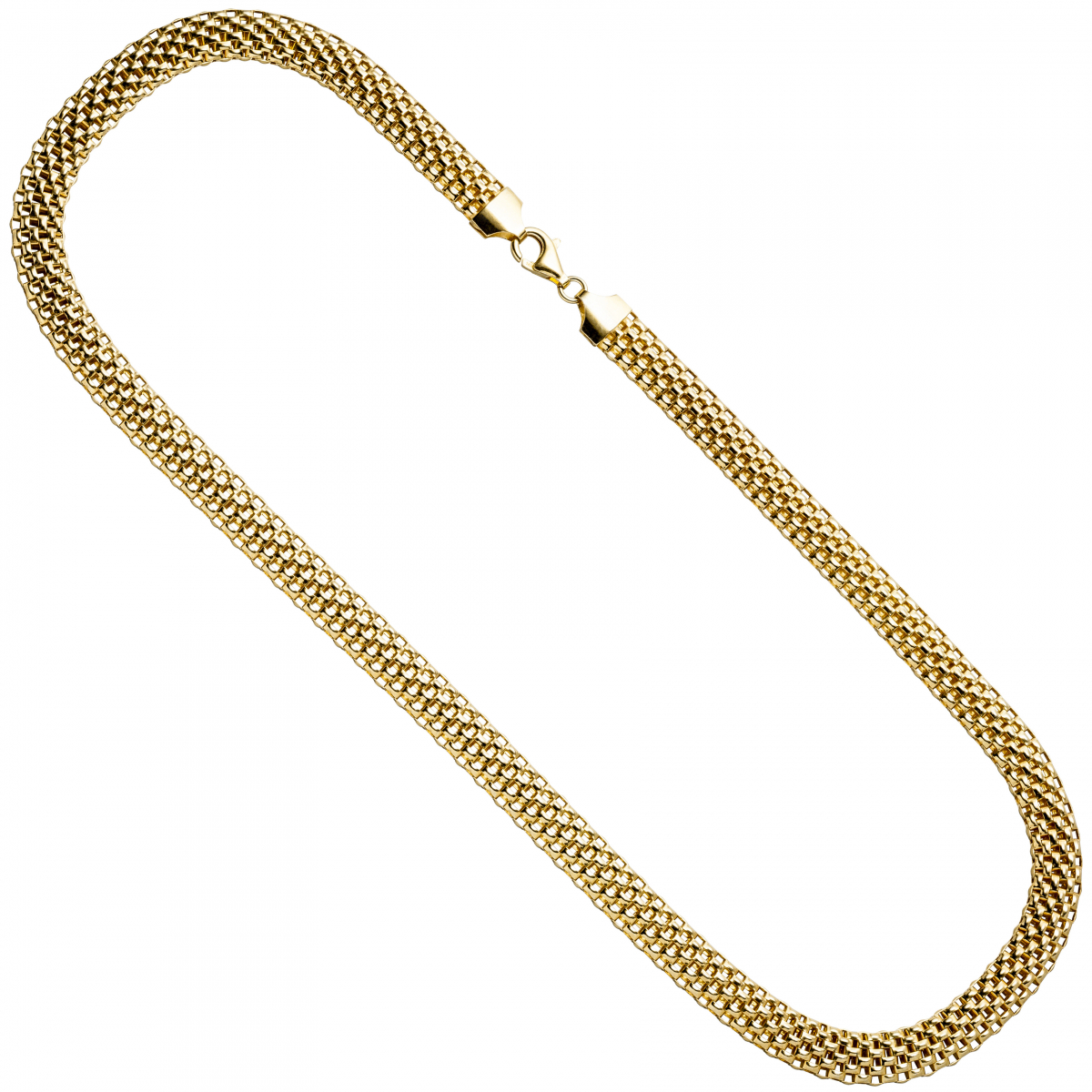 Collier Statement Halskette 925 Sterling Silber gold vergoldet 45 cm Kette