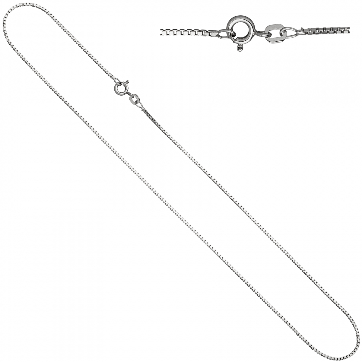 Venezianerkette 925 Sterling Silber 1,2 mm 36 cm Halskette Kette Silberkette