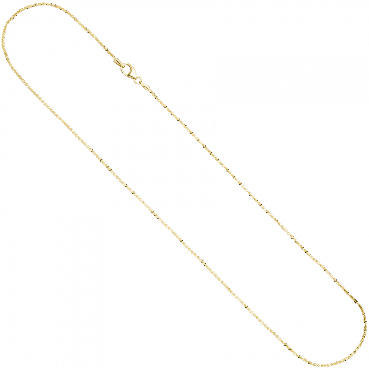 Criss-Cross Kette 333 Gelbgold 1,3 mm 45 cm Gold Halskette Goldkette Karabiner