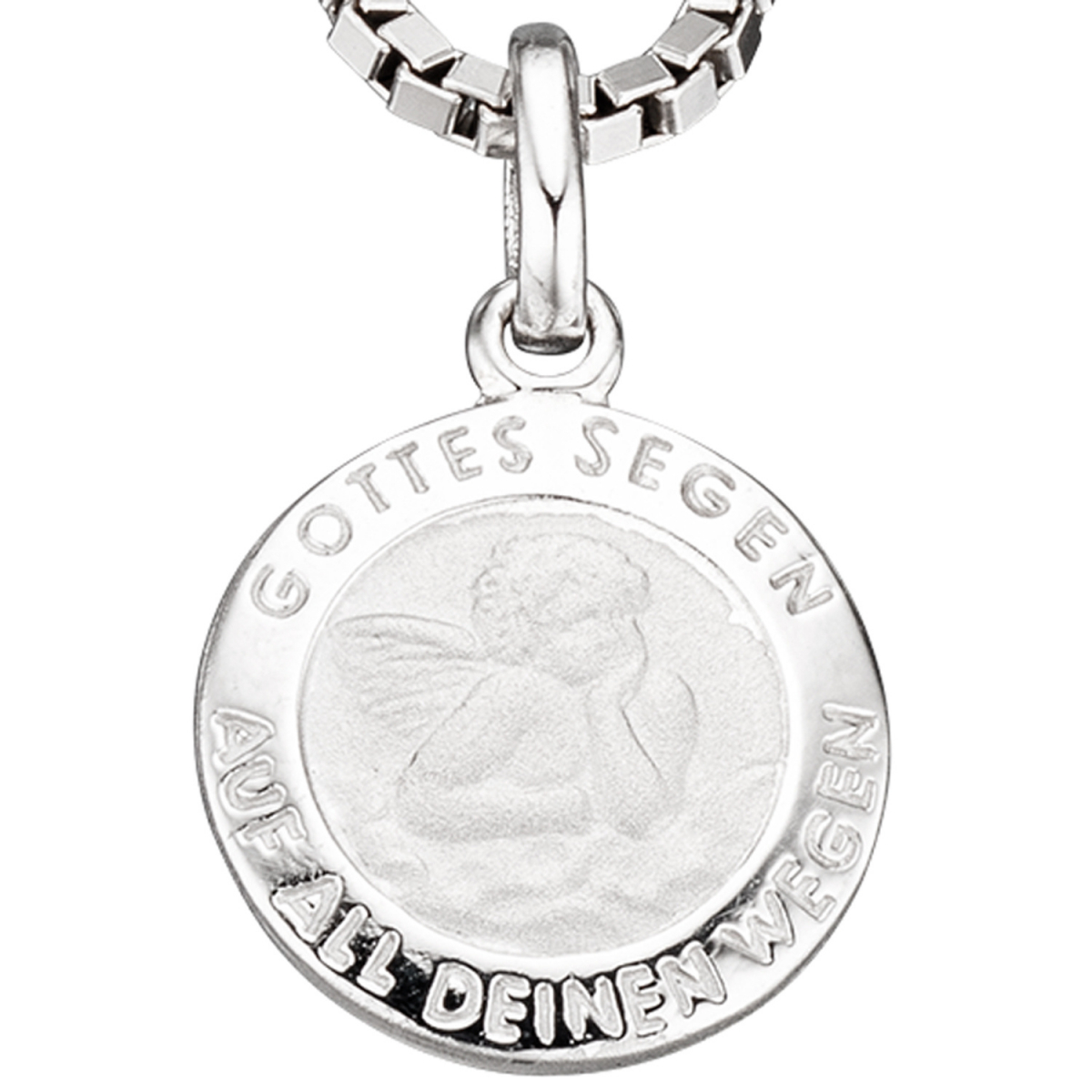 Kinder Anhänger Engel Schutzengel 925 Sterling Silber mattiert Kinderanhänger