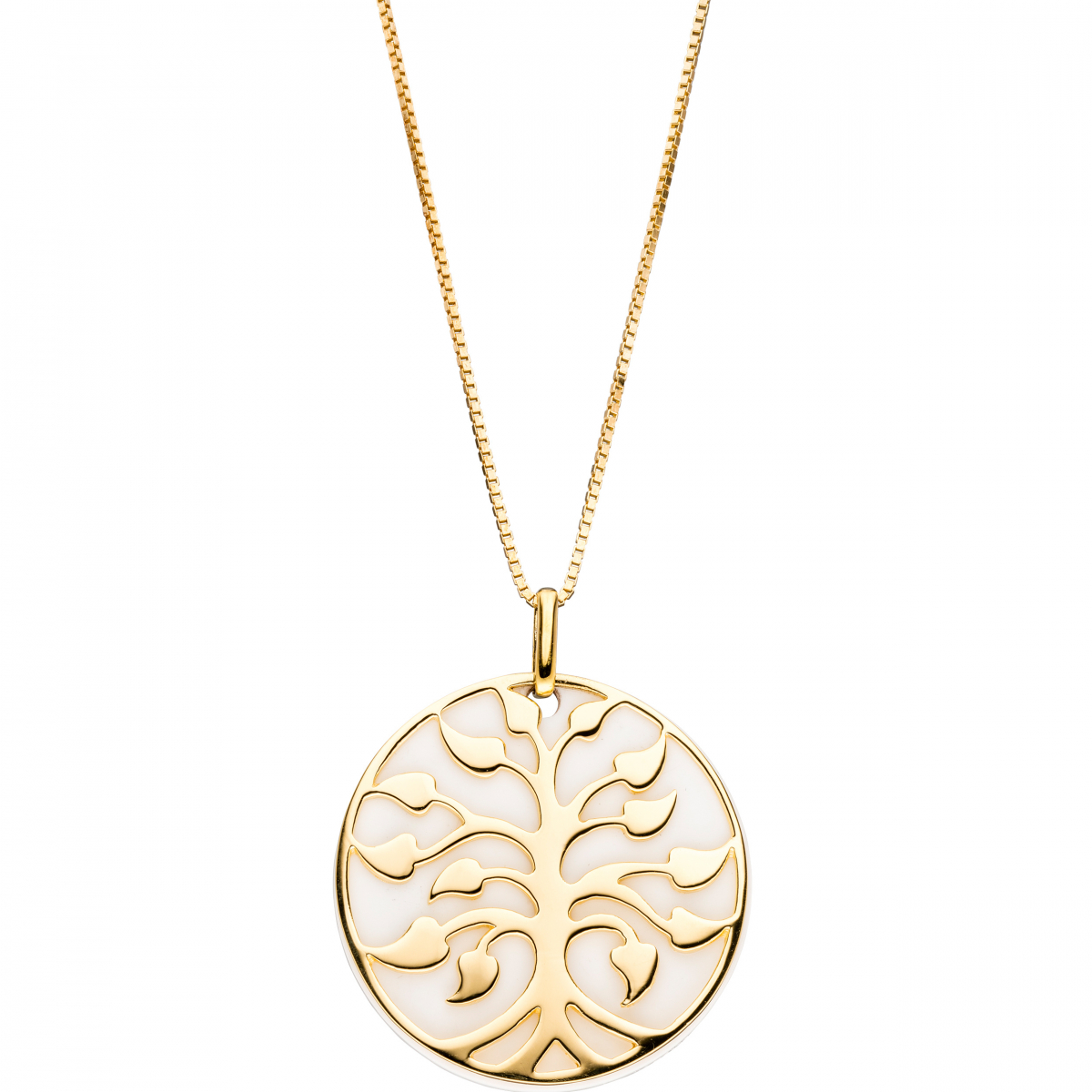 Anhänger Baum 925 Sterling Silber gold vergoldet 1 Achat-Imitation