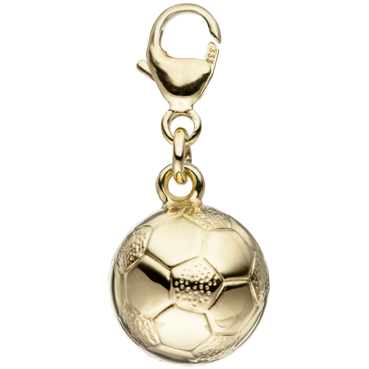 Einhänger Charm Fußball 333 Gold Gelbgold Anhänger Fußballcharm Goldcharm