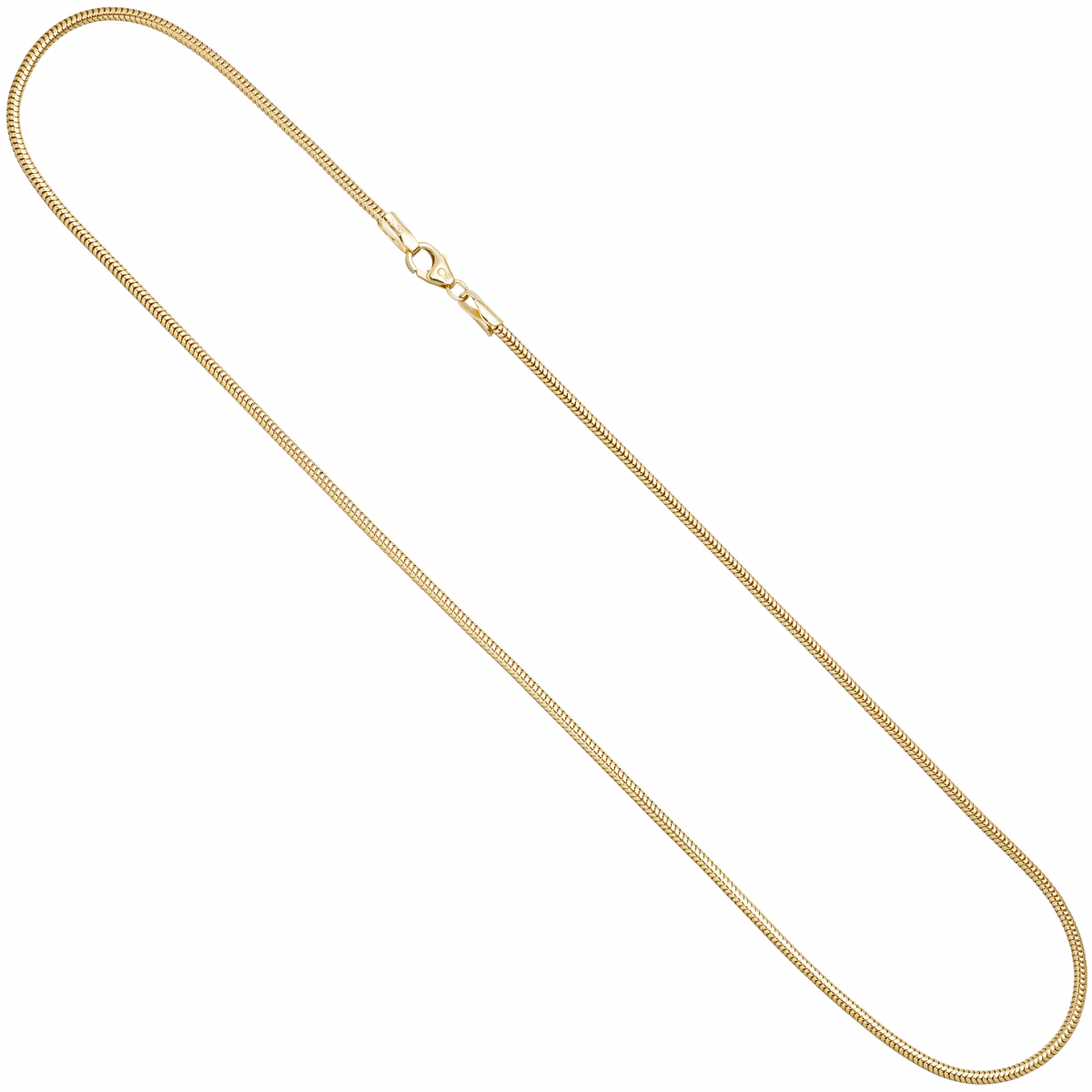 Schlangenkette aus 585 Gelbgold 2,4 mm 50 cm Gold Kette Halskette Goldkette
