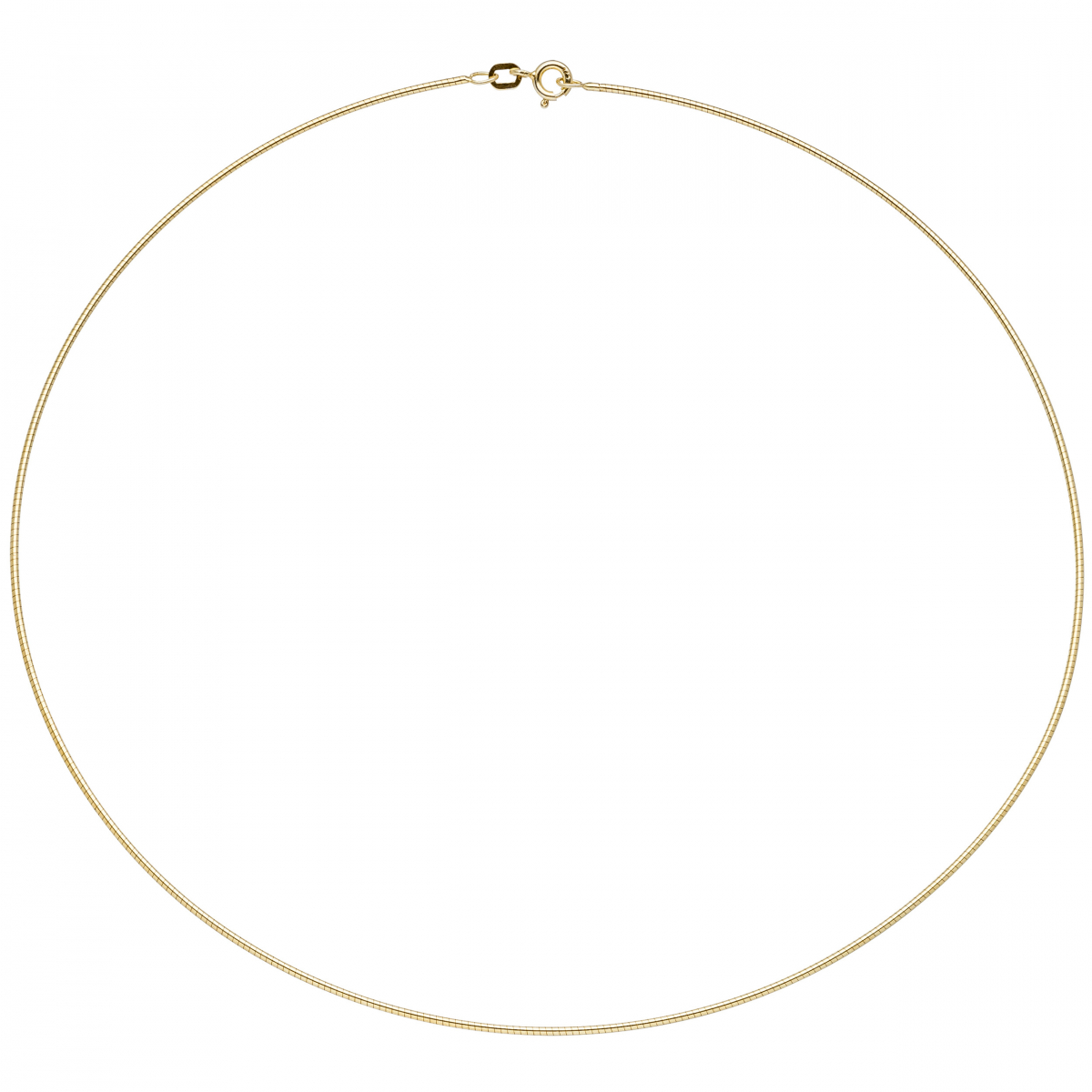 Halsreif 925 Sterling Silber gold vergoldet 1,1 mm 45 cm Kette Halskette