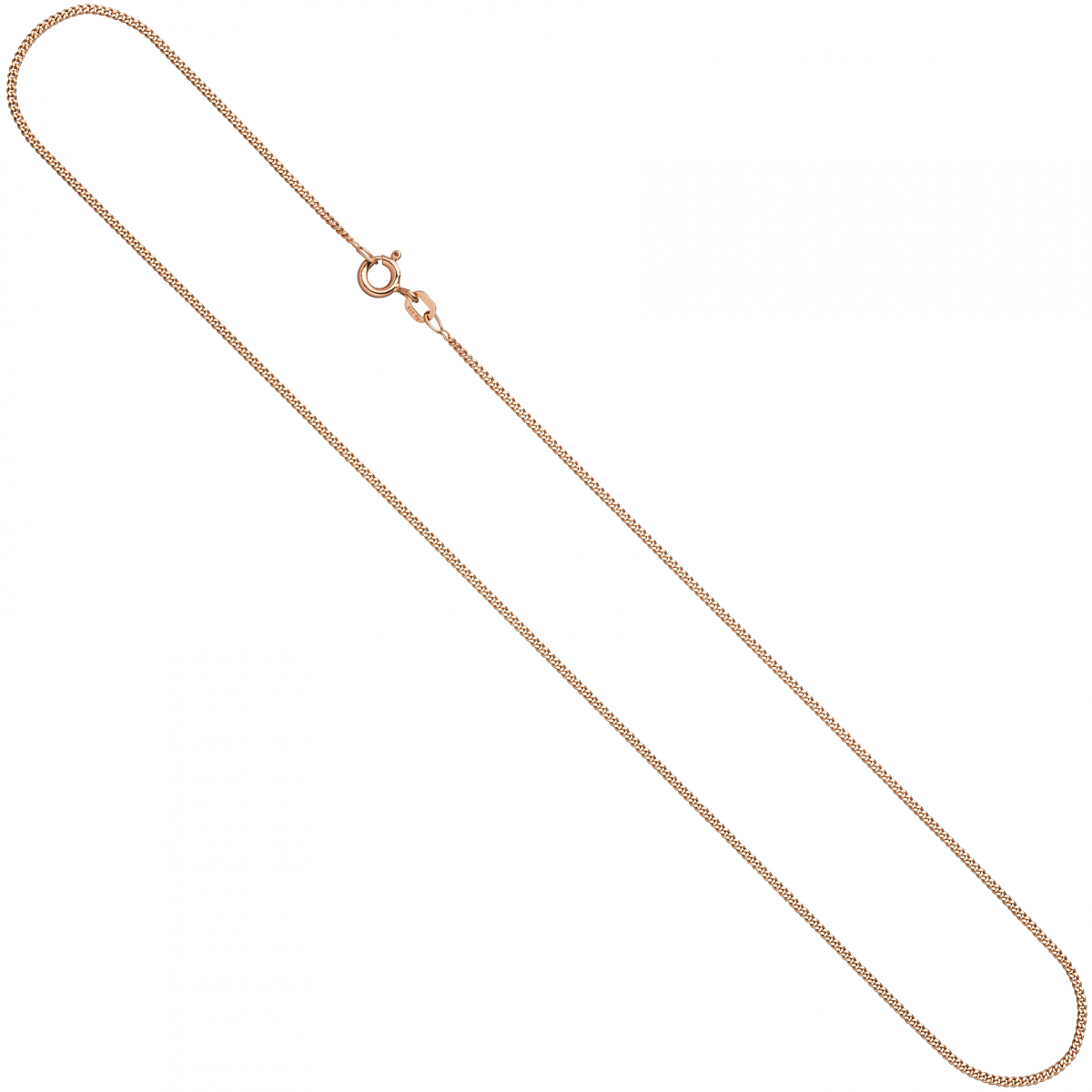 Panzerkette 925 Sterling Silber rotgold vergoldet 1,3 mm 50 cm Kette Halskette