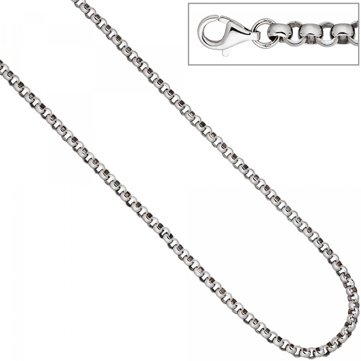 Erbskette 925 Sterling Silber 4,5 mm 45 cm Kette Halskette Silberkette Karabiner