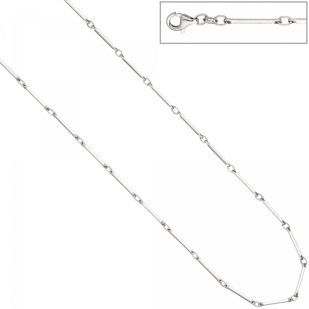 Collier Halskette 925 Sterling Silber 42 cm Kette Silberkette