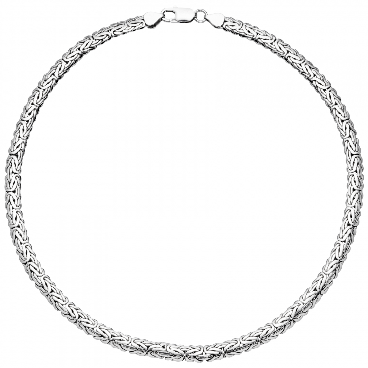 Königskette oval 925 Sterling Silber 45 cm Kette Halskette Silberkette Karabiner