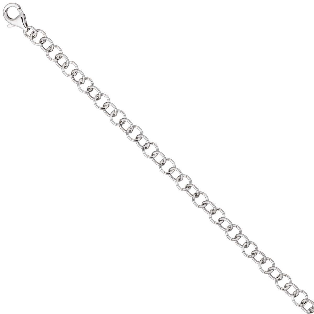 Rundankerarmband 925 Sterling Silber 19 cm Armband Silberarmband Ankerarmband
