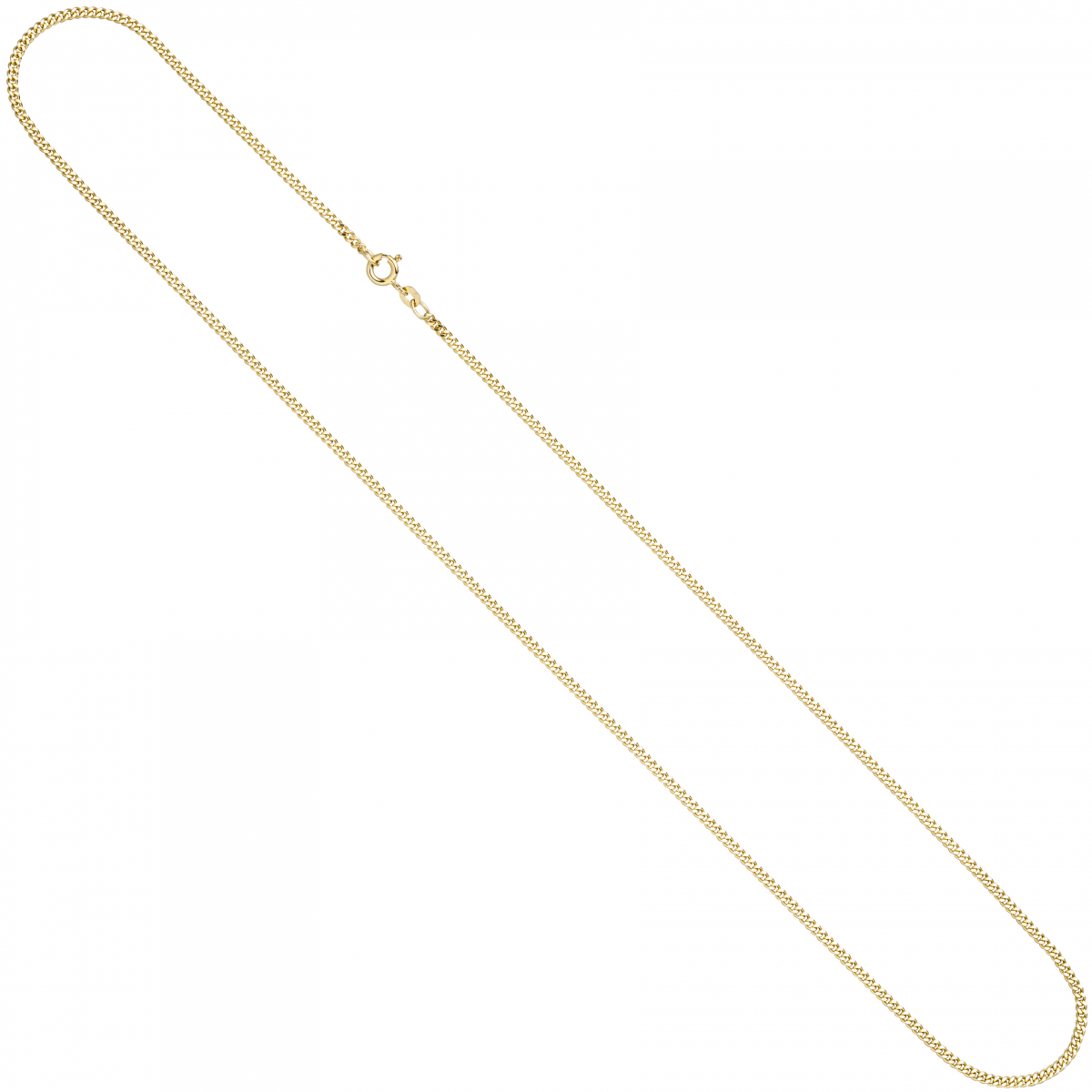 Panzerkette 333 Gelbgold 2,1 mm 80 cm Gold Kette Halskette Goldkette Federring