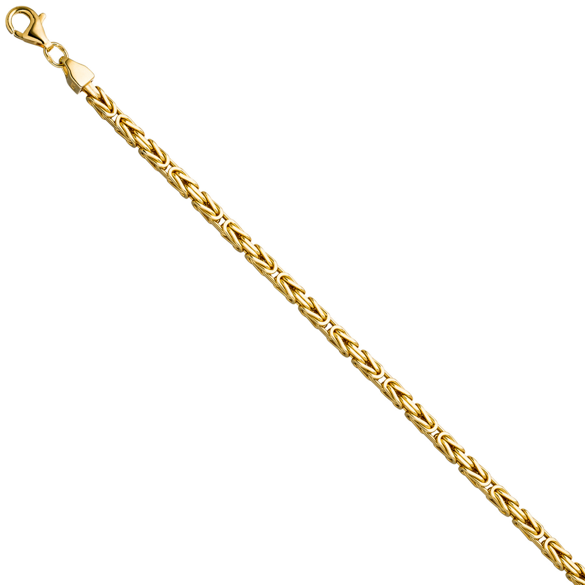 Königsarmband 925 Sterling Silber gold vergoldet diamantiert 19 cm Armband