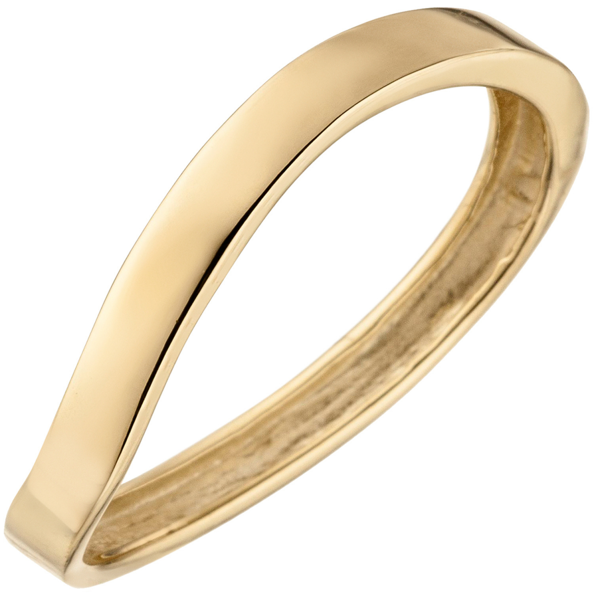 Damen Ring 375 Gold Gelbgold Goldring - 58mm