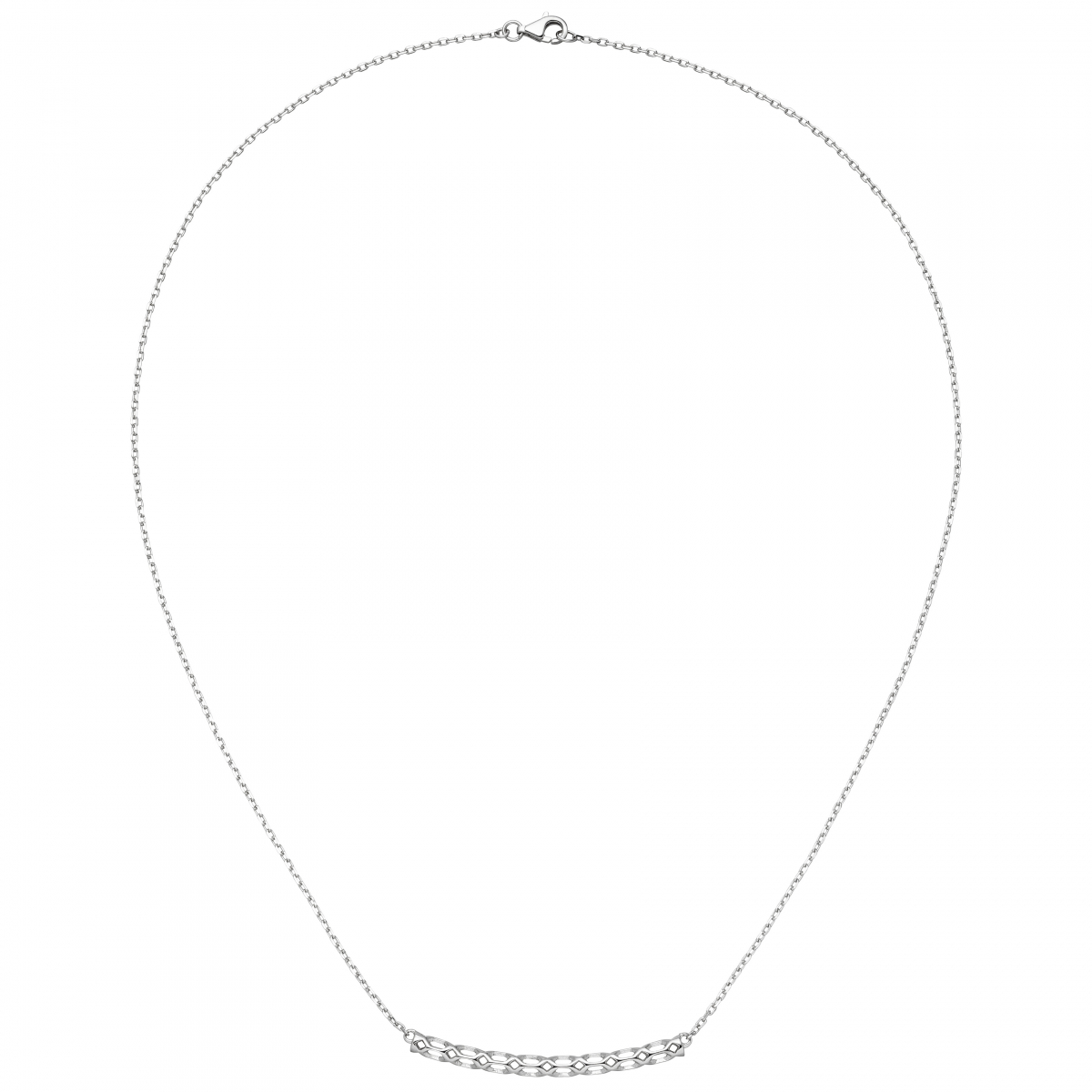 Collier Halskette 925 Sterling Silber 45 cm Kette Silberkette