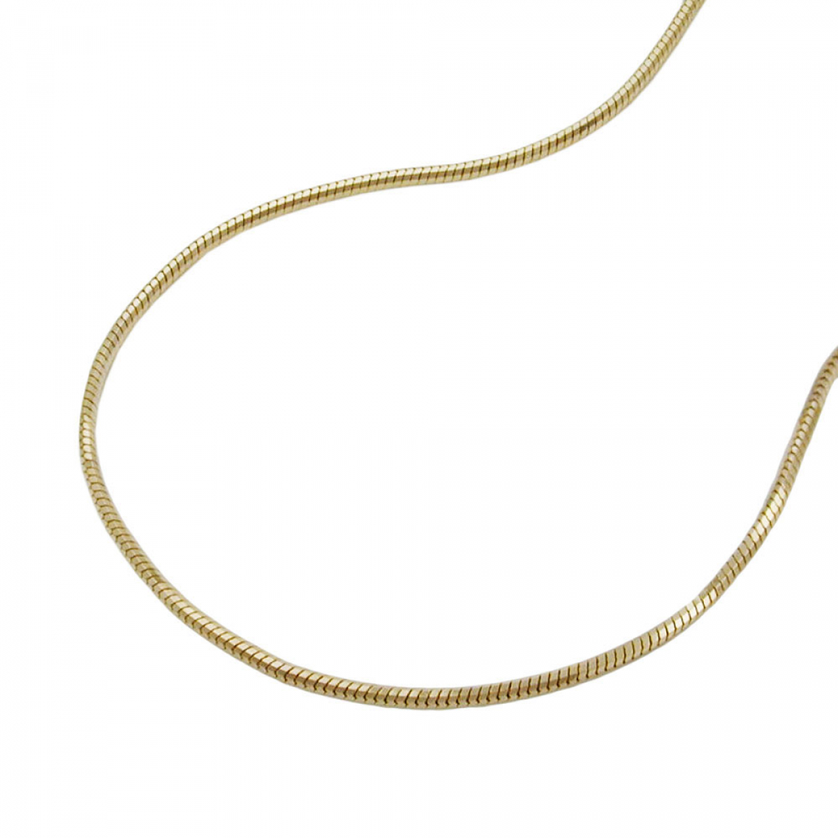 Kette 0,7mm Schlange 5-kant 14Kt GOLD 42cm