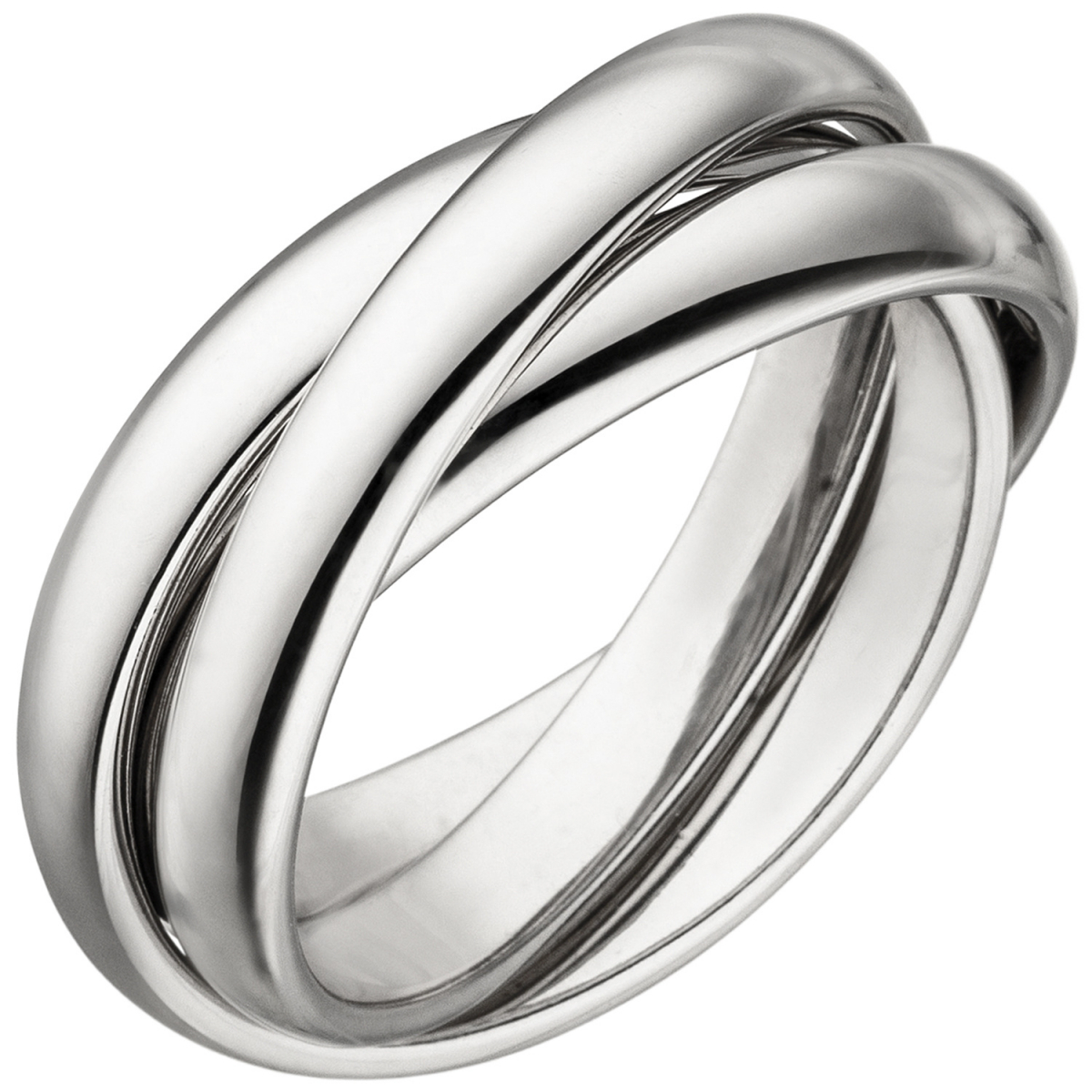 Damen Ring verschlungen aus 3 Ringen 925 Sterling Silber - 50mm