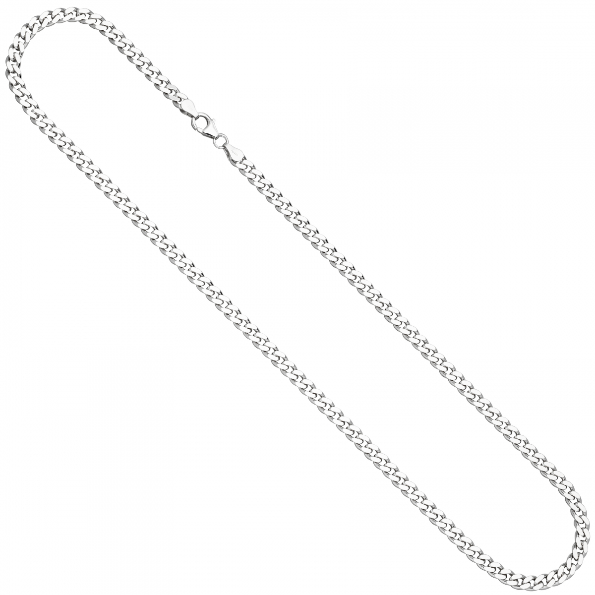 Panzerkette 925 Sterling Silber 50 cm Kette Halskette Silberkette Karabiner