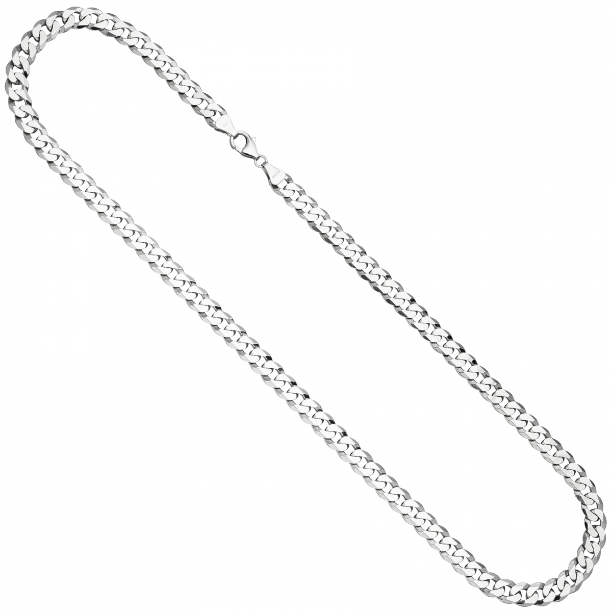 Panzerkette 925 Sterling Silber 55 cm Kette Halskette Silberkette Karabiner