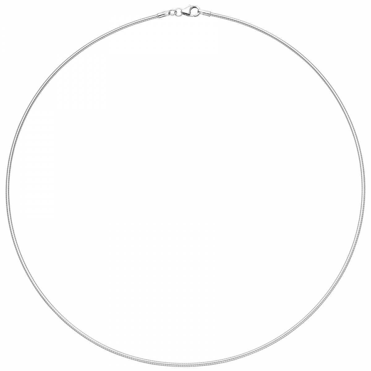 Halsreif 925 Sterling Silber 1,1 mm 40 cm Silberkette Karabiner
