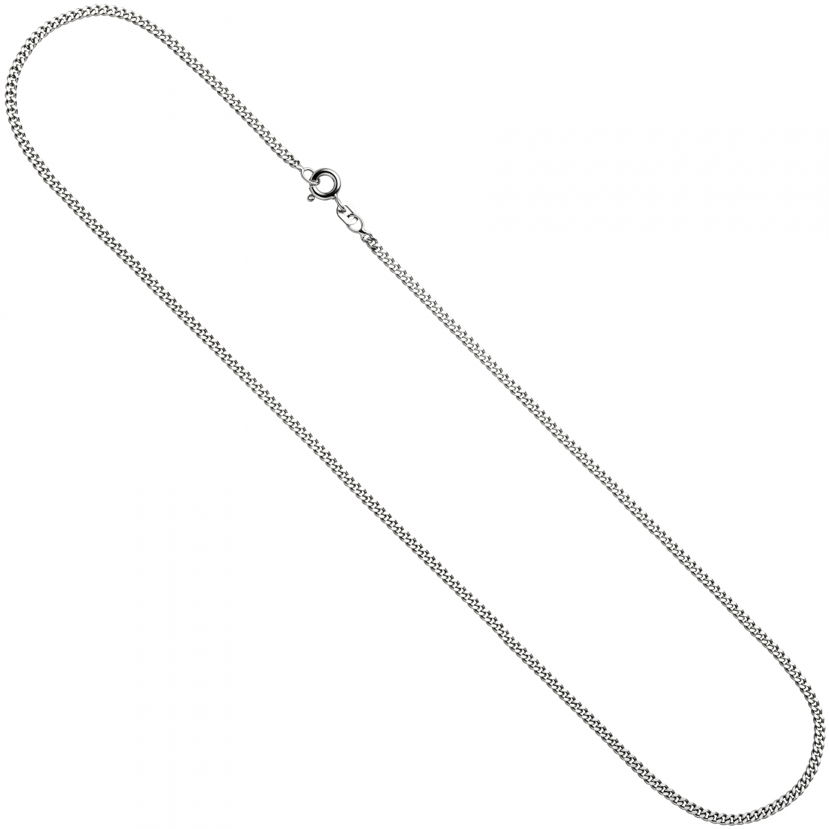 Panzerkette 925 Silber 1,7 mm 45 cm Kette Halskette Silberkette Federring