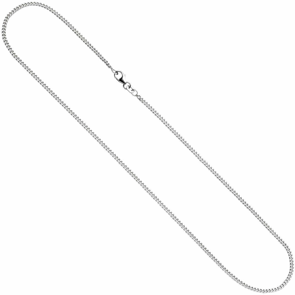 Panzerkette 925 Silber 1,7 mm 45 cm Kette Halskette Silberkette Karabiner