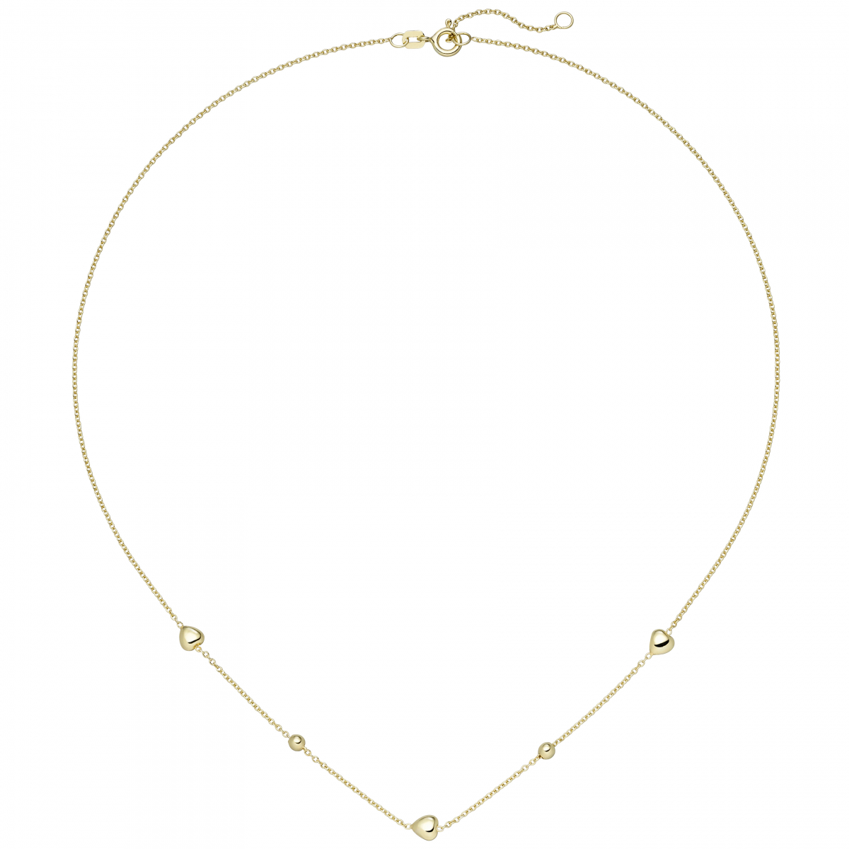 Collier Herz Kugel 925 Sterling Silber gold vergoldet 45 cm Silberkette Federrin