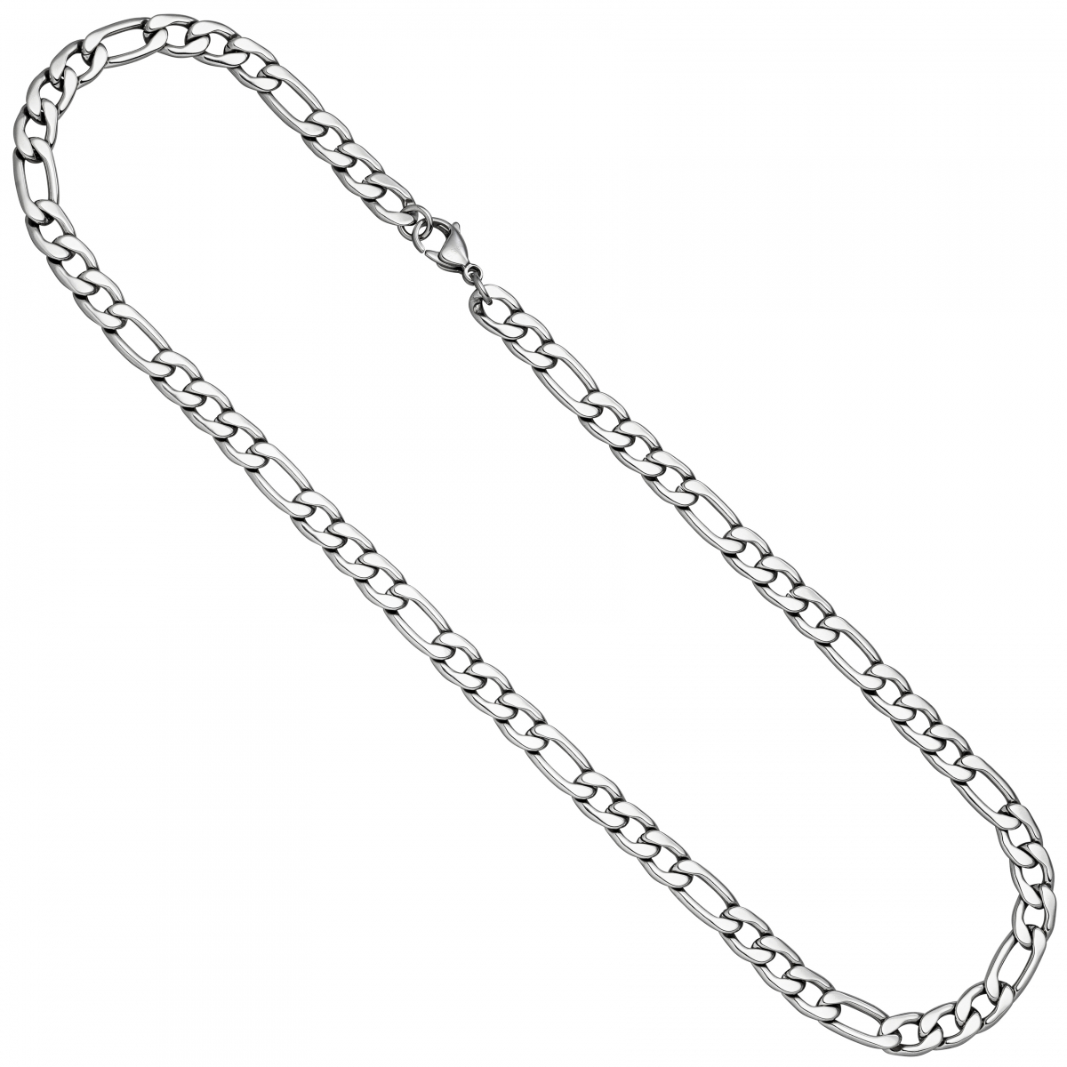 Figarokette Edelstahl 50 cm Kette Halskette Karabiner