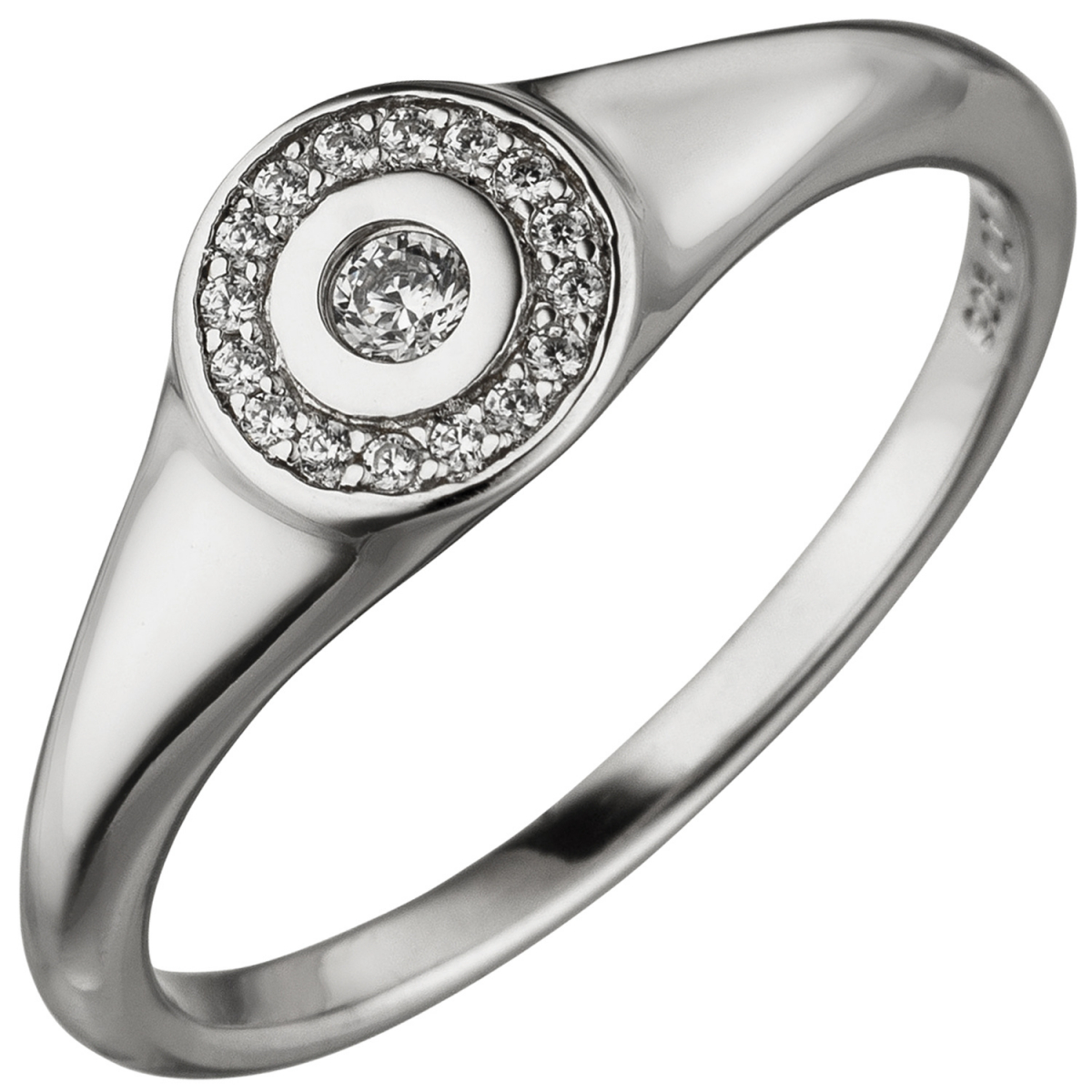 Damen Ring 925 Sterling Silber 17 Zirkonia Silberring - 52mm