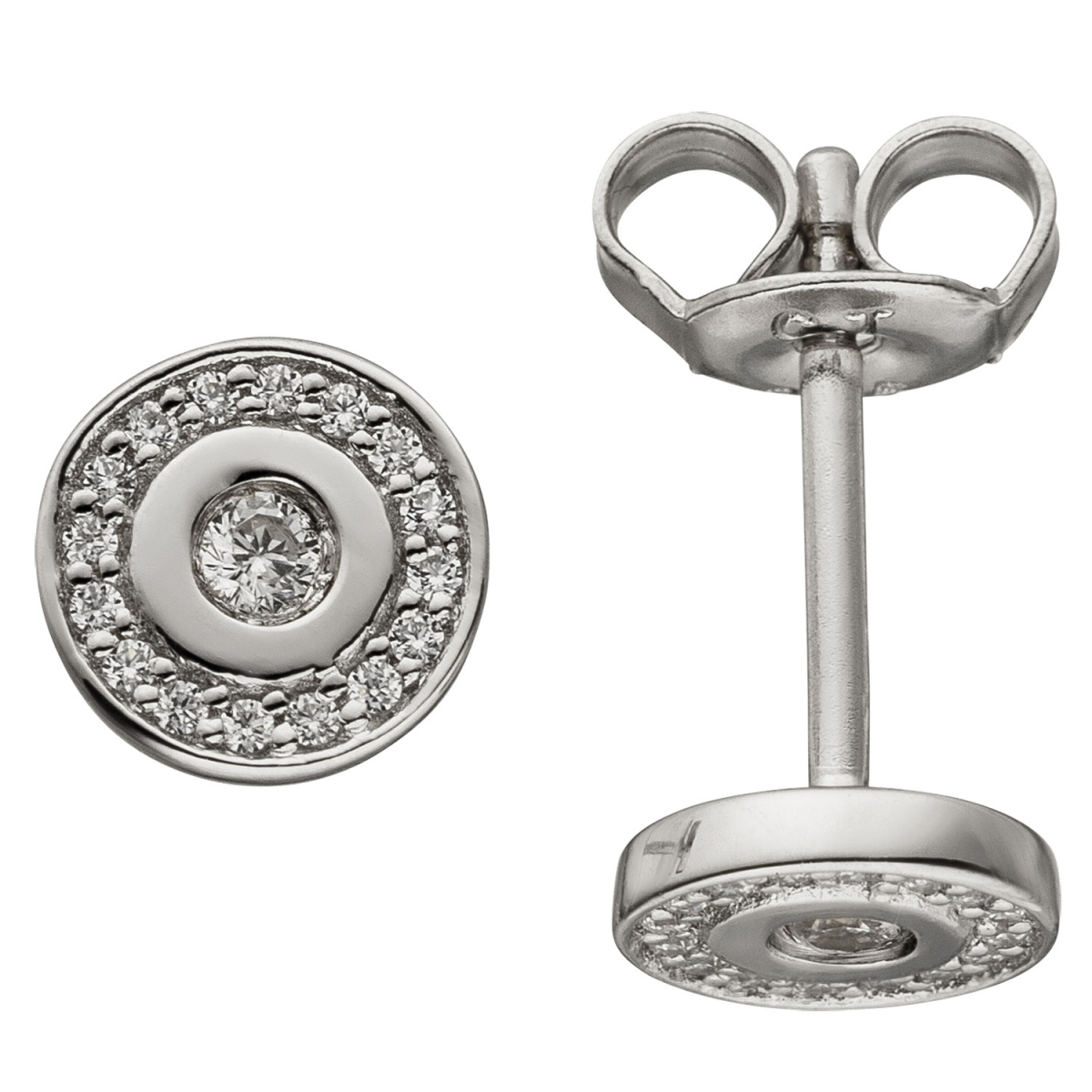 Ohrstecker 925 Sterling Silber 34 Zirkonia Ohrringe Silberohrringe