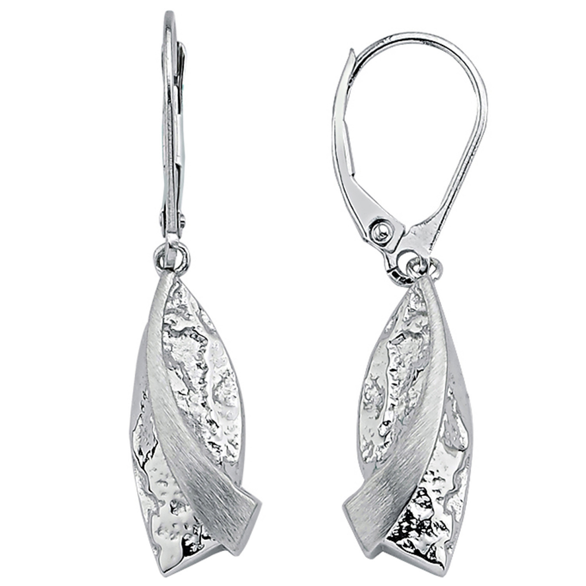 Ohrhänger 925 Sterling Silber gehämmert Ohrringe Boutons Silberohrringe