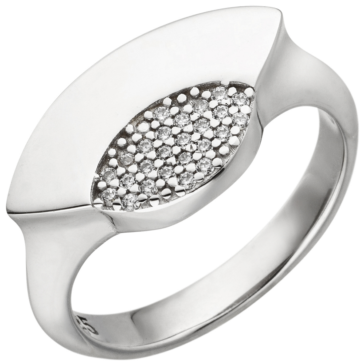 Damen Ring 925 Sterling Silber 25 Zirkonia Silberring - 62mm