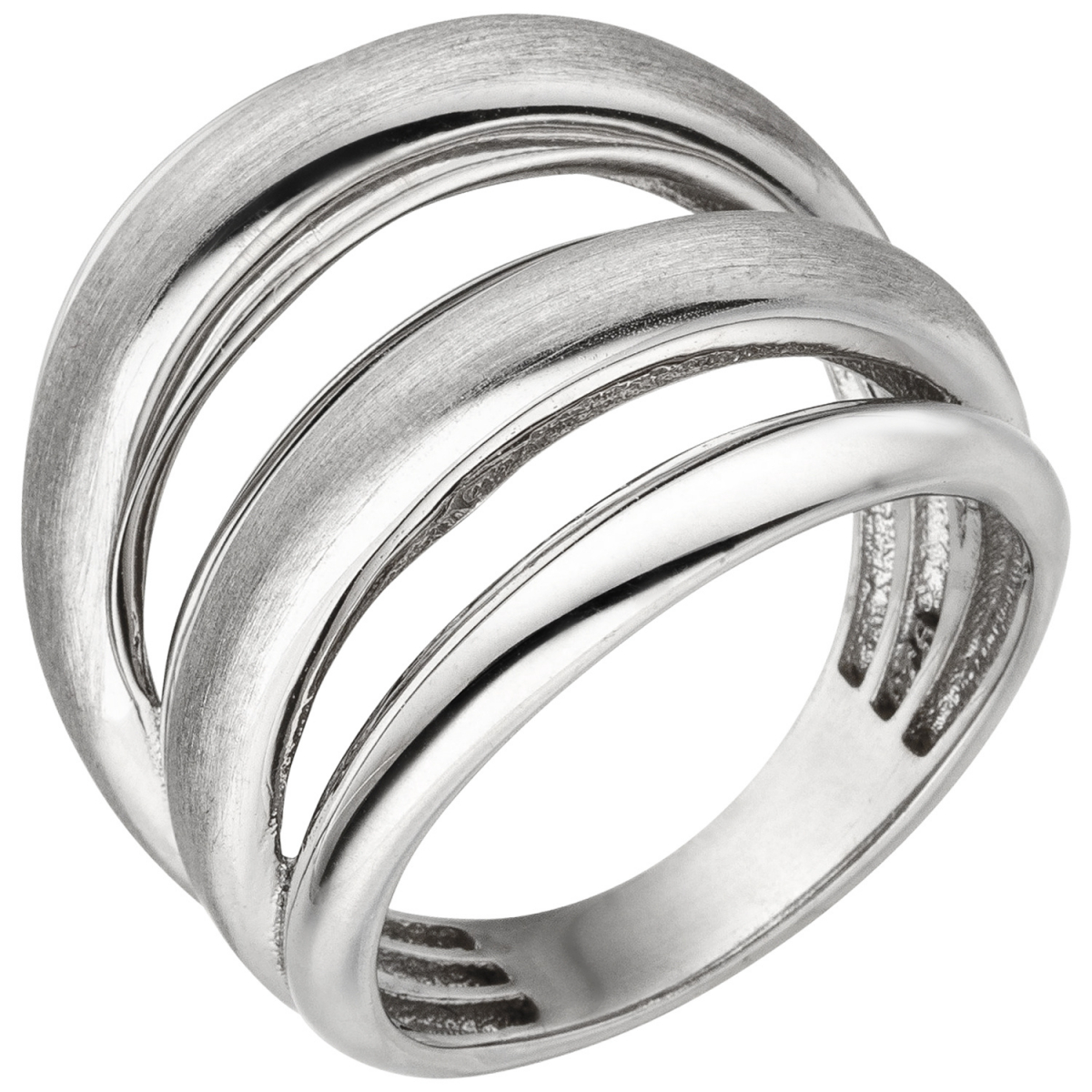 Damen Ring mehrreihig 925 Sterling Silber Silberring - 62mm