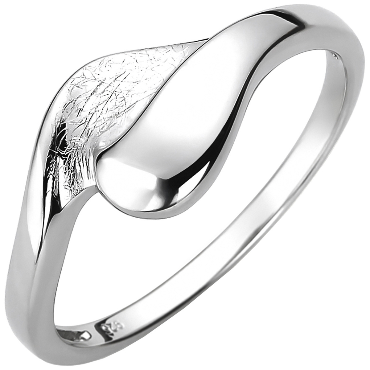 Damen Ring 925 Sterling Silber eismatt Silberring - 52mm