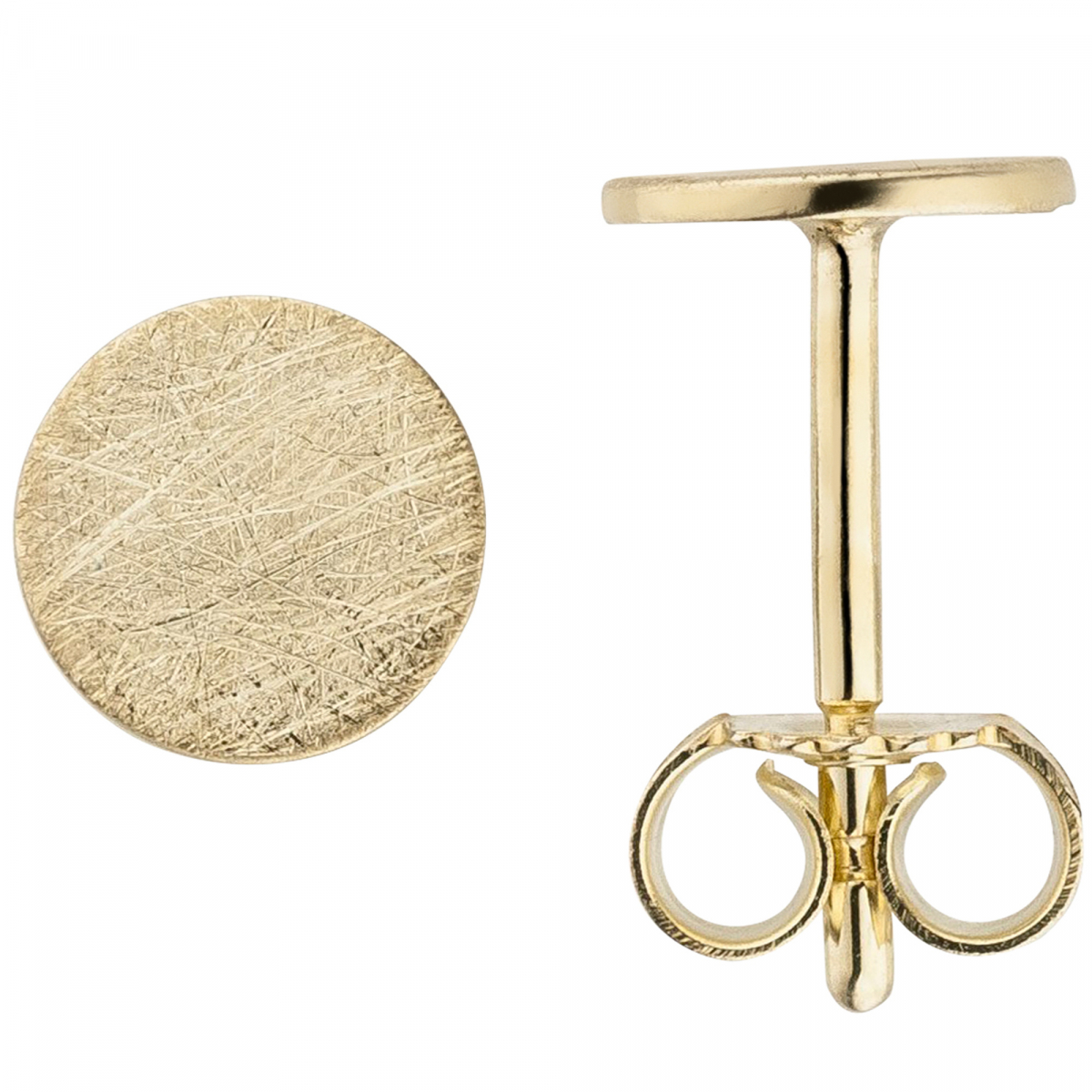 Ohrstecker 333 Gold Gelbgold eismatt Ohrringe 5,9 mm