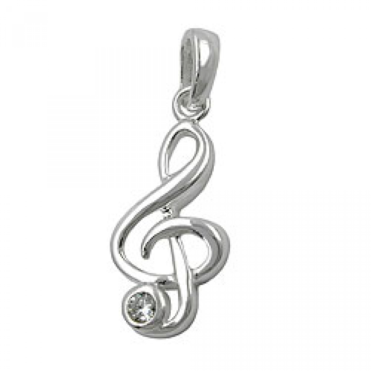 Anhänger 17x8mm Notenschlüssel Silber 925