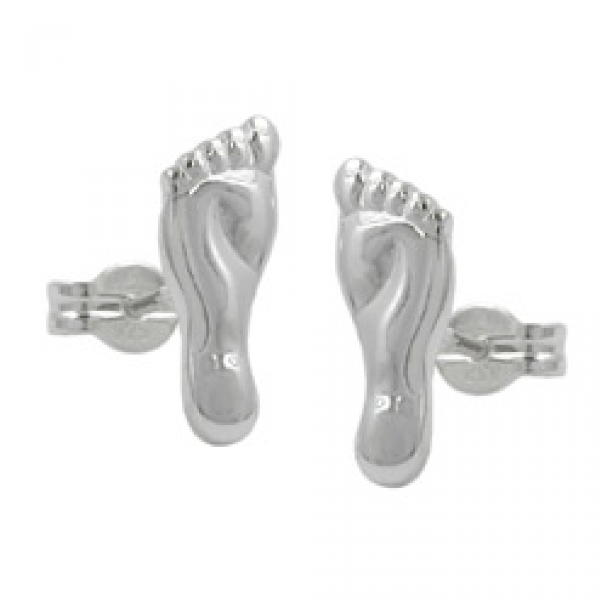 Stecker 12x4,5mm Füße glänzend Silber 925