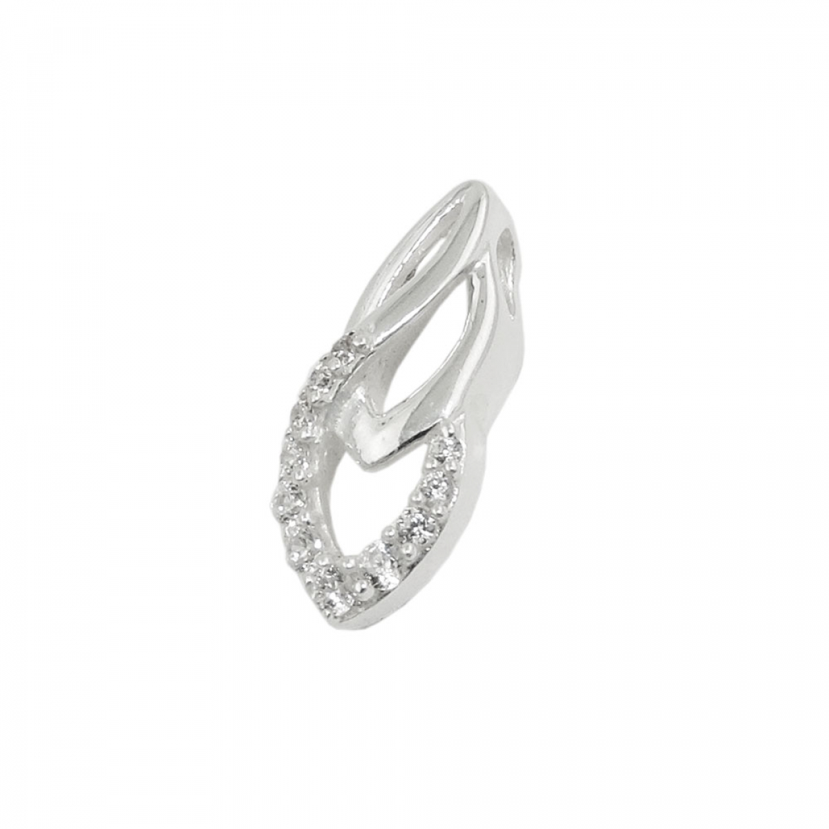 Anhänger 17x7mm mit Zirkonias Silber 925