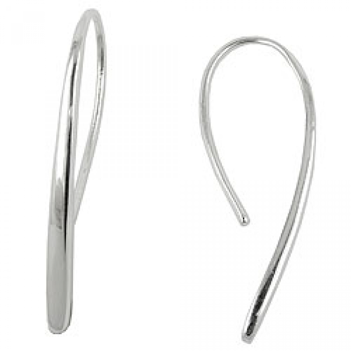 Durchzieher 33x2,5mm Ohrhaken Tropfen glänzend Silber 925