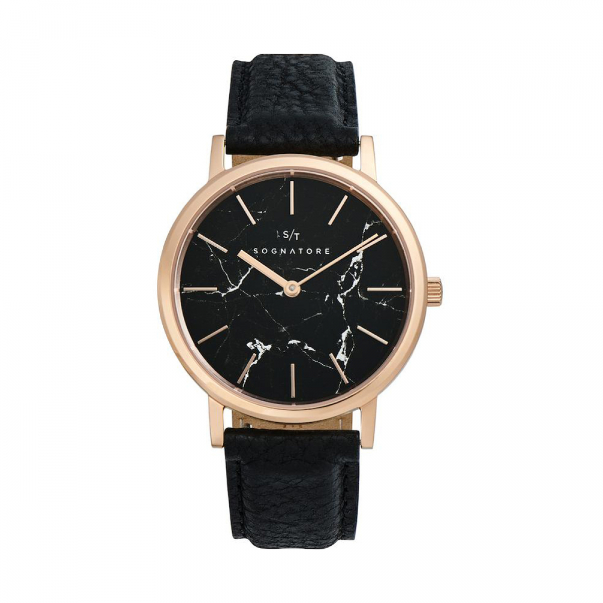 Sognatore Marble Black Rose Gold Damenuhr / Herrenuhr