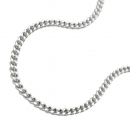 Kette 1,7mm Flachpanzerkette 2x diamantiert Silber 925 60cm