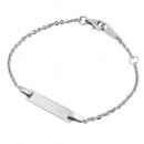 Schildband 2,1mm Anker mit Platte matt diamantiert rhodiniert Silber 925