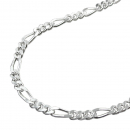 Kette 2,7mm Figaro Panzer Silber 925 45cm