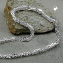 Kette 6mm Königskette vierkant glänzend Silber 925 55cm