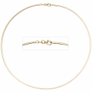 Halsreif 333 Gelbgold 2 mm 45 cm Gold Kette Halskette Goldhalsreif Karabiner
