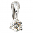 Anhänger 585 Gold Weißgold 1 Diamant Brillant 0,25ct. Solitär Diamantanhänger