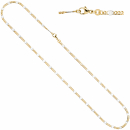 Steg-Panzerkette 333 Gelbgold massiv 2 mm 45 cm Gold Kette Halskette Goldkette