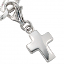 Einhänger Charm Kreuz 925 Sterling Silber rhodiniert