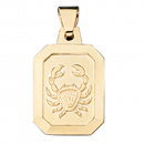Anhänger Sternzeichen Krebs 333 Gold Gelbgold matt Sternzeichenanhänger