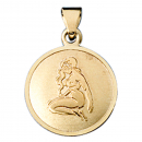 Anhänger Sternzeichen Jungfrau 333 Gold Gelbgold matt Sternzeichenanhänger