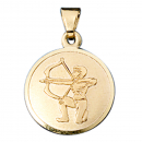 Anhänger Sternzeichen Schütze 333 Gold Gelbgold matt Sternzeichenanhänger