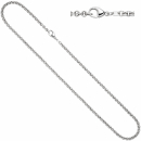 Erbskette 585 Weißgold 3 mm 45 cm Gold Kette Halskette Weißgoldkette Karabiner